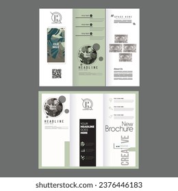 rifold brochure templates elegant classical leaves 