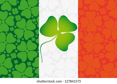 Blattklee auf der Flagge Irlands