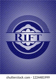 Rift emblem with jean texture