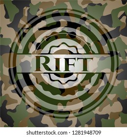 Rift on camouflaged pattern