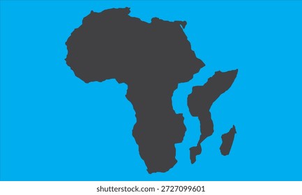 Rift Valley African Continent Split Vektor Design