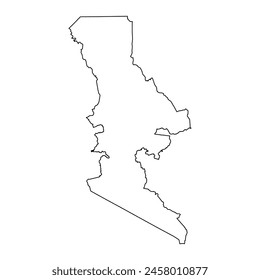 Rift Valley Province map, administrative division of Kenya. Vector illustration.