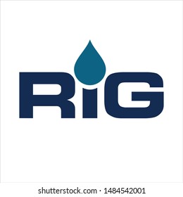 Rig and oil drop logo. Symbol. Icon. Vector eps 08.