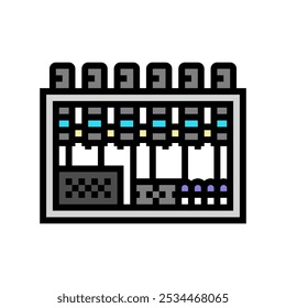 rig setup cryptocurrency mining color icon vector. rig setup cryptocurrency mining sign. isolated symbol illustration