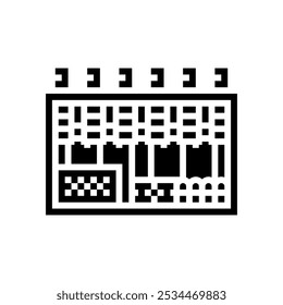 rig setup cryptocurrency mining glyph icon vector. rig setup cryptocurrency mining sign. isolated symbol illustration