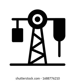 rig vector glyph flat icon 