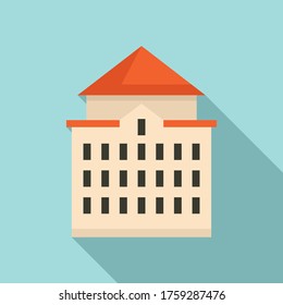 Riga big house icon. Flat illustration of Riga big house vector icon for web design