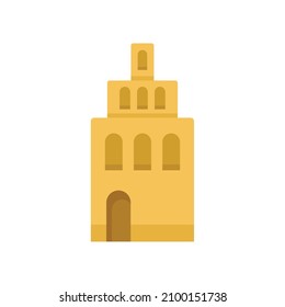 Icono de la torre de construcción de Riga. Icono vectorial de la torre de construcción de Riga aislado en fondo blanco