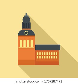 Riga old building icon. Flat illustration of Riga old building vector icon for web design