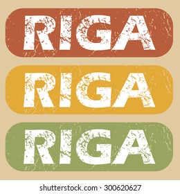 Riga on colored background
