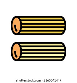 rigatoni pasta color icon vector. rigatoni pasta sign. isolated symbol illustration