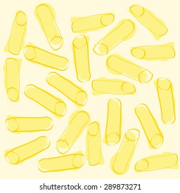 Rigatoni. Seamless pattern italian pasta. Vector