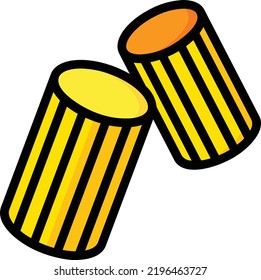 rigatoni vector on white background. isolated Vector icon