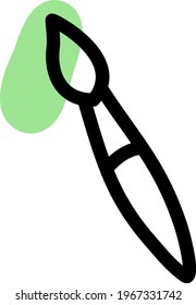 Rigger painting brush, icon illustration, vector on white background