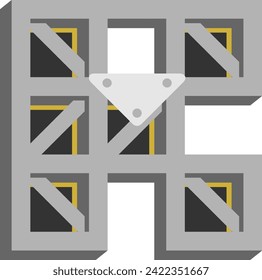 Rigging Construction Letter Alphabet Vector