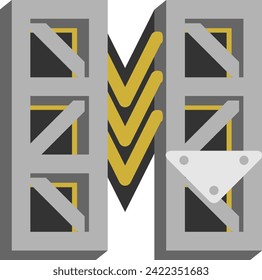 Rigging-Baubrief Alphabet Vektor