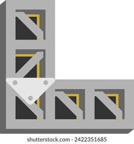 Rigging Construction Letter Alphabet Vector