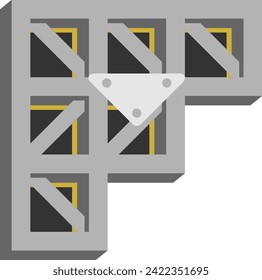 Rigging Construction Letter Alphabet Vector