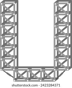 Rigging Stage Letter Alphabet Vector