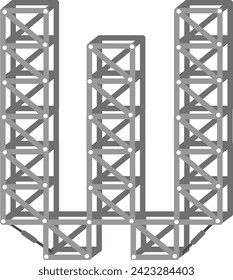 Rigging Stage Letter Alphabet Vector