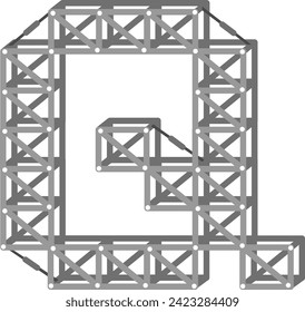 Rigging Stage Letter Alphabet Vektor