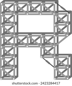 Rigging Stage Letter Alphabet Vector