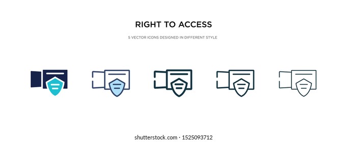 right to access icon in different style vector illustration. two colored and black right to access vector icons designed in filled, outline, line and stroke style can be used for web, mobile, ui