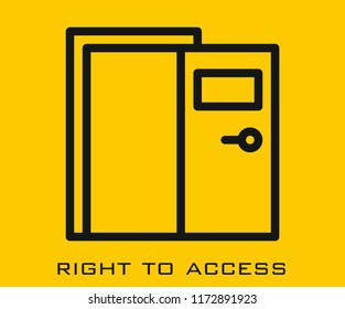 Right to Access icon signs