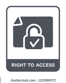 right to access icon vector on white background, right to access trendy filled icons from Gdpr collection, right to access simple element illustration