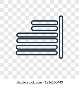 Right align concept vector linear icon isolated on transparent background, Right align concept transparency concept in outline style