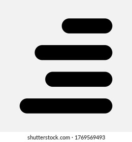 right align icon - vector illustration . text, paragraph, typography, alignment, icons .