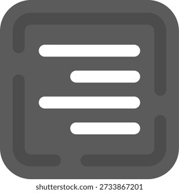 Right align Line vector Icon Design