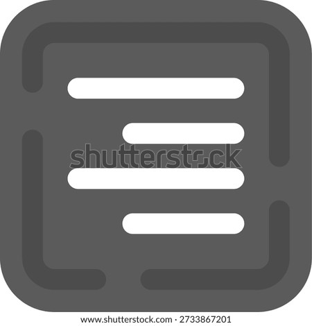 Right align Line vector Icon Design