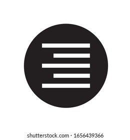 Right alignment icon trendy and modern placeholder symbol for logo, web, app, UI.