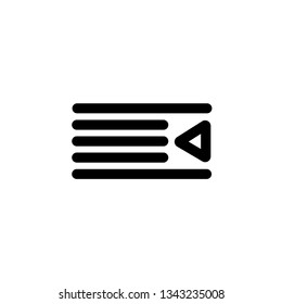 Right alignment, text icon. Simple thin line, outline vector of Text editor icons for UI and UX, website or mobile application