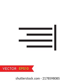 Right Alignment transparent background icon animation