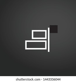 Right Alignment vector icon. Right Alignment concept stroke symbol design. Thin graphic elements vector illustration, outline pattern for your web site design, logo, UI. EPS 10.