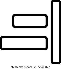 Right alignment Vector Icon Design Illustration
