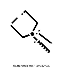 right angle clamp carpenter tool glyph icon vector. right angle clamp carpenter tool sign. isolated contour symbol black illustration