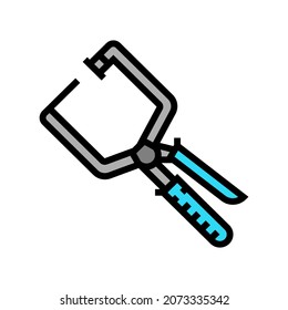 Right Angle Clamp Carpenter Tool Color Icon Vector. Right Angle Clamp Carpenter Tool Sign. Isolated Symbol Illustration