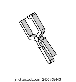right angle clamp carpenter tool isometric icon vector. right angle clamp carpenter tool sign. isolated symbol illustration svg