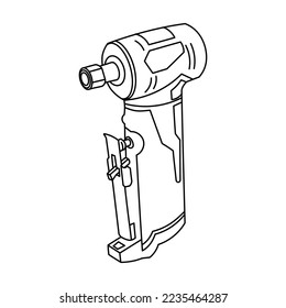 right angle dry grinder icon outline. right angle dry grinder logo. An illustration of right angle dry grinder. Perfect use for icon, logo, web, pattern, design, etc.