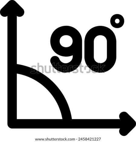 right angle glyph icon illustration vector