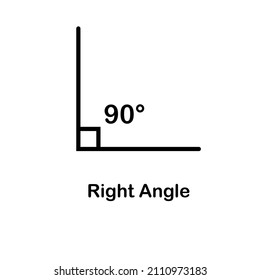 Right Angle Icon Vector Illustration