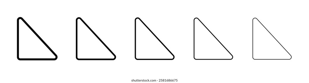 Right angle icon Vector logo sign