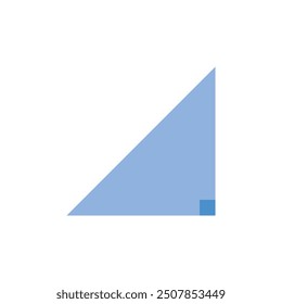 Right angle triangle shape in geometry.