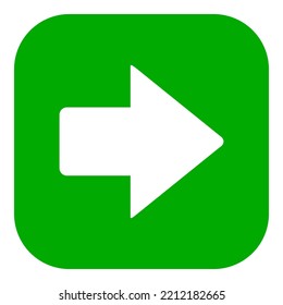 Flecha derecha e icono de aplicación en blanco