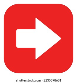 Flecha derecha e icono de aplicación en blanco