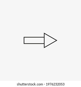 Right arrow of black color. Vector Next, Forward Arrow icon on white background