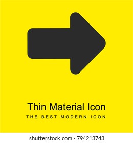 Right Arrow bright yellow material minimal icon or logo design